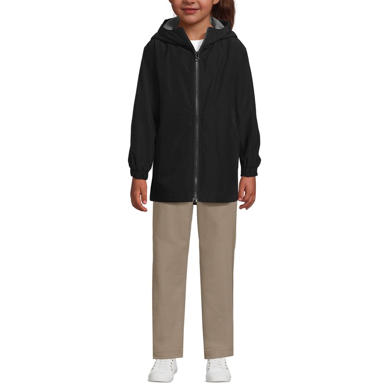 Lands' End Kids Rain Jacket X-Large Black