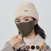 Unisex Seamless Logo Fashion Mask URD-470 Khaki/FREE 5ea