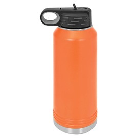 Polar Camel 32 oz Stainless Steel Water Bottle with Flip Top Lid and Straw (Orange)