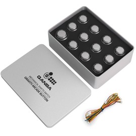 QANBA Gravity KS RGB LED Illuminated Buttons Snap-in Mechanical Pushbutton (Boxed (Clear R02(12pcs))