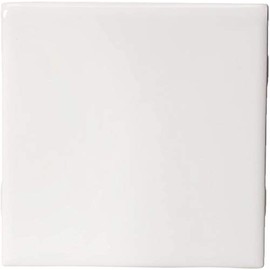 Daltile Semi Gloss 4-1/4 in. x 4-1/4 in. White Ceramic Bullnose Wall Tile (Single Piece Listing)
