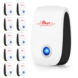 10Pack 2025 Ultrasonic Pest Repeller Electronic Mouse Repellent Ultrasonic Plug in Mice Repellent Indoor Sonic Electronic Plug in Pest Controlfor Insect,Mosquito,Rat,Spide,AntBugs,Cockroach