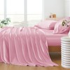 HommxJF 5Pcs Pink Silk Sheets Full Size Satin Sheets Set