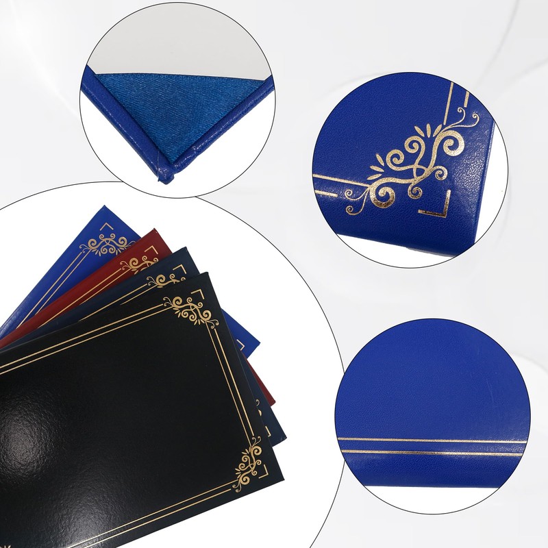 GraduationMall Diploma Cover Certificate Holder with Gold Foil Border for
