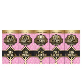 Billionaire Wraps - Pink Lemonade Flavor - 5 Pouches, 2 Leaves Each. 10 Total Leaves.