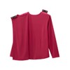 Women's Open Back - 3 Button Top - Wine SMA