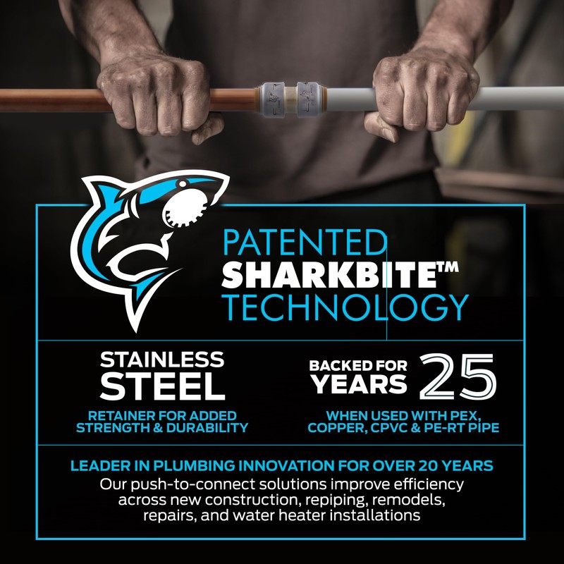 SharkBite Max 1 x 3/4 Inch Ball Valve, Push to