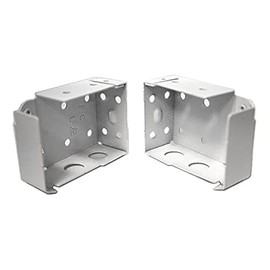 HomeAmore (1 Pair, No Screws) Low Profile 2" White End Brackets for Horizontal Blinds.