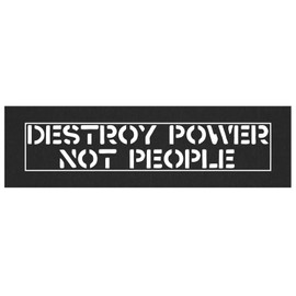Destroy Power not People BACK Patch - Crass Human Liberation Rights Subhumans Crust Anarcho Punk Amebix Disorder Dirt Icons of Filth Nausea rudimentary peni aus-rotten black flag dead kennedys misfits