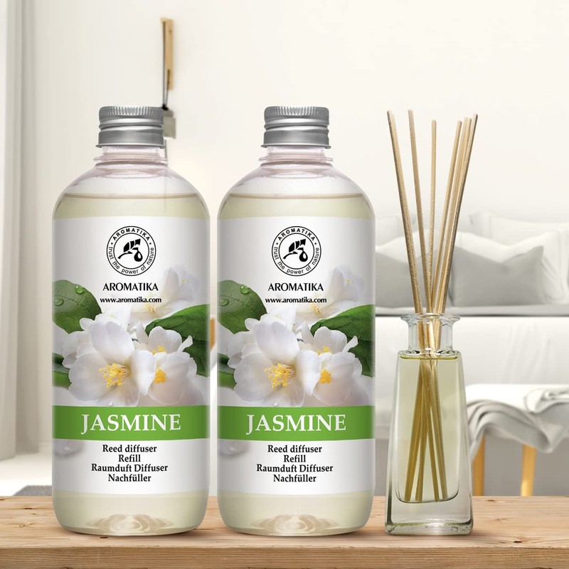 Reed Diffuser Refill With Jasmine Essential Oil 34 Fl Oz