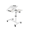 Overbed Table with 4 Wheels - Height Adjustable Hospital Table