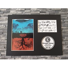 Havoc - Stranger Things Limited Edition Cast Signed Autograph Display - 8x6 Inches - Millie Bobby Brown - Mounted and Ready to be Framed - Artwork - V2 Red/Blue