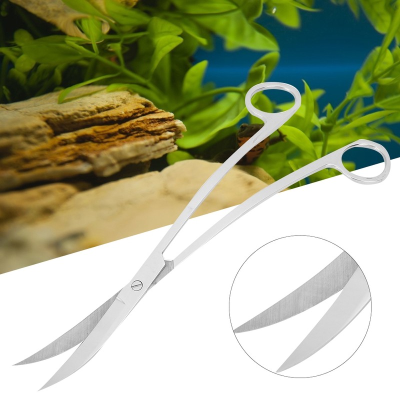 Stainless Steel Aquatic Plant Scissors Shears Aquarium Fish Tank Aquatic