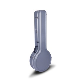 Crossrock CRA860BJSL ABS Molded Hardshell Banjo Case,Backpack Style, For 5-string Resonator/Gibson Tenor Banjo, Silver