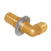 Uenede 2PCS Solid Brass 90 Elbow Barb Bulkhead Fitting 1/2"OD