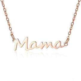 QLUYCKW Mama Necklace Infinity Love Gold Silver Rose Gold Dainty Mother Matching Necklace for Women (Rose Gold)