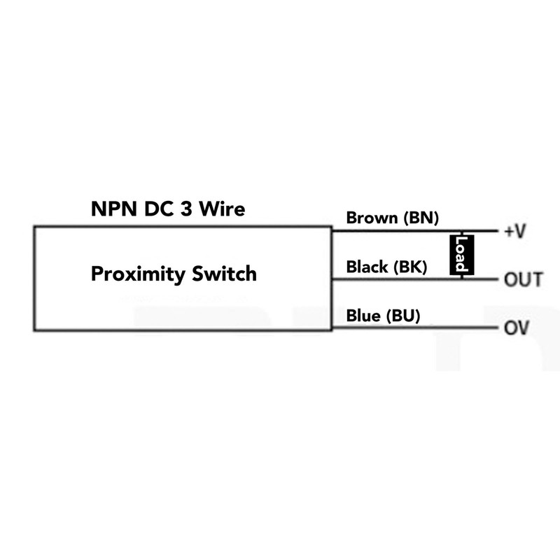 4 Sets Inductive Proximity Switch 8mm Diameter NPN Output 3