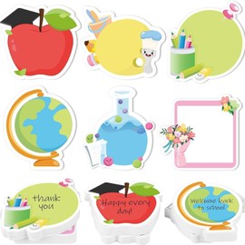 LimCryspp 6 Packs 180 Cute Sticky Notes, Fun Notepad Stickers for Children and Teenagers, School Classrooms, Office Supplies, Classrooms (A)