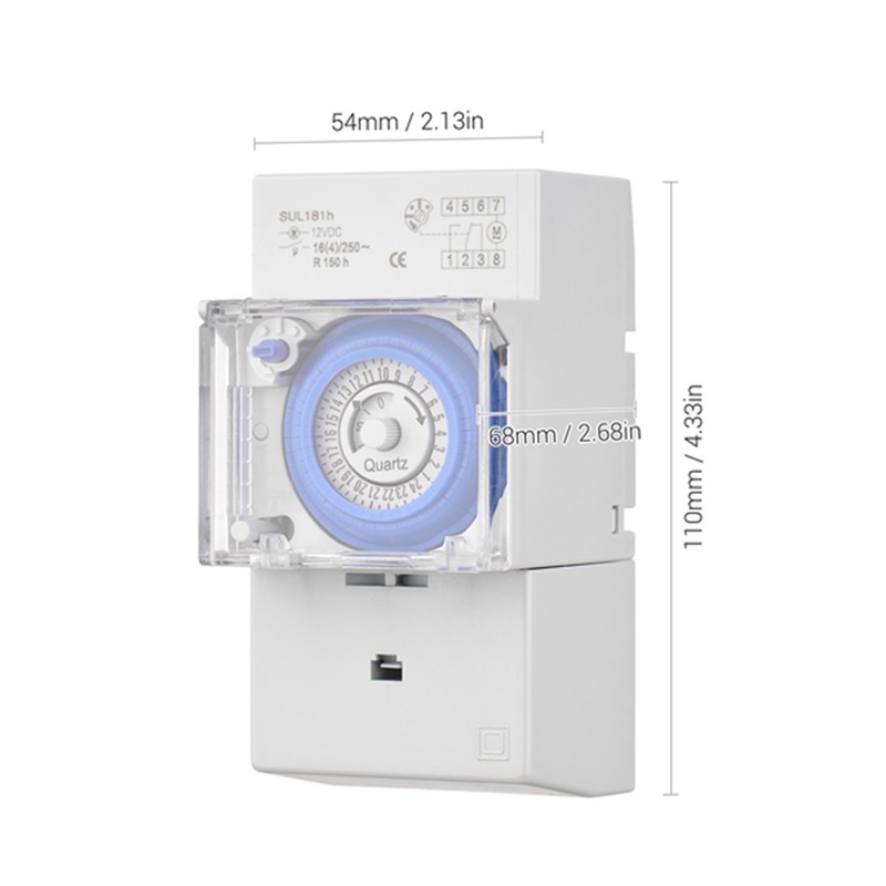 Mechanical 24 Hours Timer Switch DC 12V 30 Minutes Interval