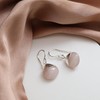 Gempires Rose Quartz Drop Earrings, Teardrop Crystal Earrings, Pear Dangle