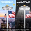 Flagpole Light Solar Powered, 2000 Lumen Brightness, 29 Bright Huge