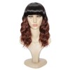 Ucubb Pelucas cortas y rizadas con flequillo para mujer, pelucas