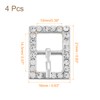 QUARKZMAN 4 Pieces Rhinestone Roller Buckles, 8 mm (0.31 Inch)
