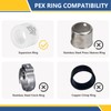 5Pack GUOFIS 3/4" PEX-A Expansion Female Sweat Elbow Brass Fitting