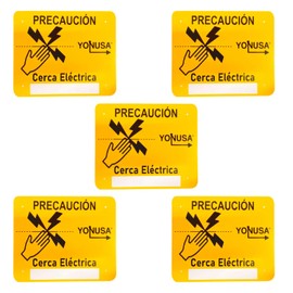 Kit 5 Letreros Alto Votaje Para Cercas Electrificadas
