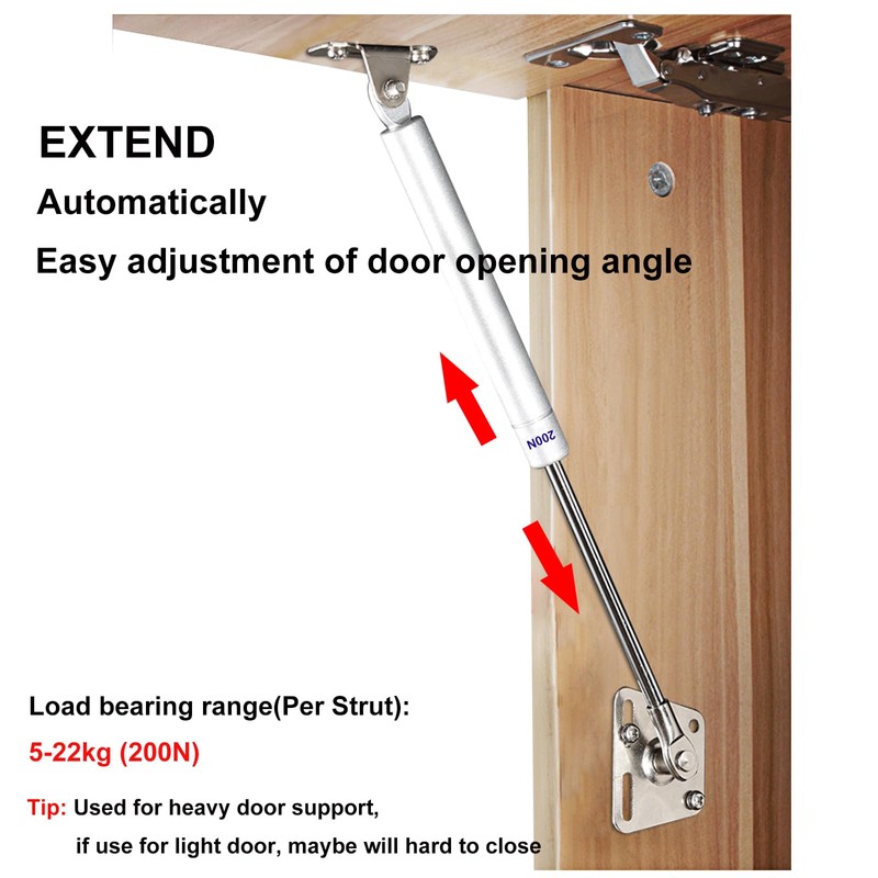 JinBoCheng 4PCS 200n/45lb Gas Struts for Heavy Duty Door Support,10