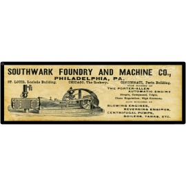 1895 Southwark Foundry & Machine New Metal Sign: Porter Allen Automatic Engine
