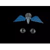 BRITISH MILITARY JUMP WINGS BADGE 2 7/8" DOUBLE POST METAL