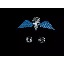BRITISH MILITARY JUMP WINGS BADGE 2 7/8" DOUBLE POST METAL PIN