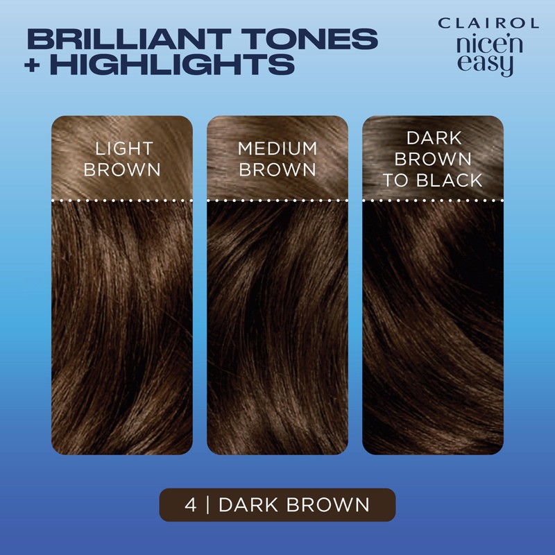 CLAIROL NICE'N EASY CRÈME PERMANENT HAIR DYE - 4 DARK