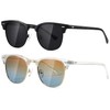 AEVOGUE Polarized Sunglasses For Women And Men Semi Rimless Frame