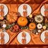 Thanksgiving Pumpkin Gold Napkin Rings Set of 6, Thanksgiving Table