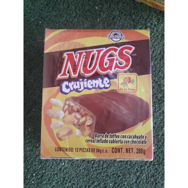 Nugs Crunchy Chocolate 1 Box 12 Pieces - De La Rosa Nugs Crujiente