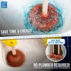 Sink & Drain Plunger Sink Unblocker with Strong Traditional Wooden
