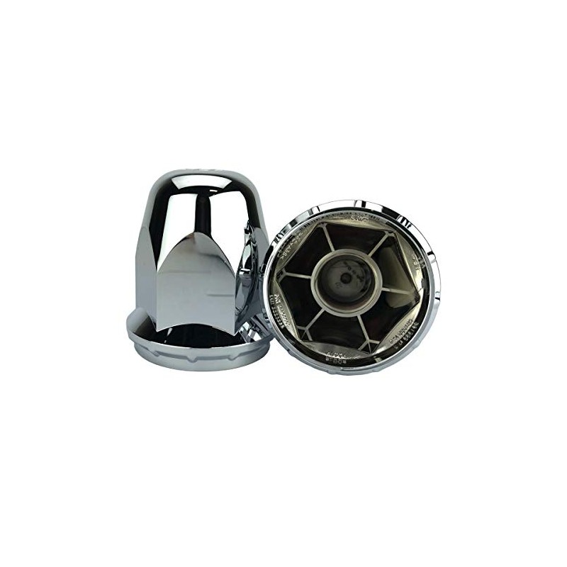 10 ALCOA 33mm Chrome Screw On Hex Lug Nut Covers