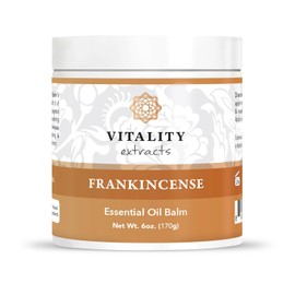 Vitality Extracts Frankincense Balm - 6oz, Boswellia Serrata, Beeswax, Olive Oil, Moisturizer for Dry, Cracked Skin, All Skin Types