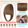 Cephermer Clip in Bangs, Synthetic French Bangs Hair Clip, Fake