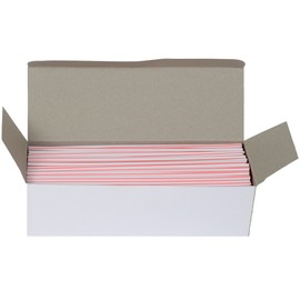 Daxwell Plastic Coffee Stirrers, 8", White with Red Stripes, C10000098 (Case of 5,000; 10 Boxes of 500)