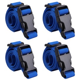 MAGARROW 40" Strap Buckle Packing Straps Adjustable 1-Inch Belt (1" Wide - 40" Long, Blue (4-Pack))