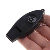 GUMEI 4 in1 Outdoor Survival Whistle Compass Magnifier Thermometer Keychain