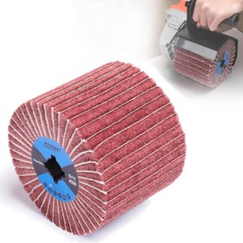 MOGRQAP Sanding Roller Brush Grit 320 Sanding Sleeves, Sanding Roll Brush with Sandpaper Sanding Rollers for Satin Machine Brush Machine Wood Metal Surface Polishing