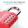 Puroma 2 Pack Combination Lock 4 Digit Outdoor Waterproof Padlock