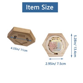 Medal Display Hanger Rack Wooden Decoration Hexagon Honeycomb Medal Storage Case, Upgrade The Magnet for Sports Medals, Track & Field, Military, Spartan, Races, Running, Marathons (Wooden)