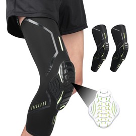 2 Piezas Rodilleras Basquetbol con Almohadilla Eva, Rodilleras Deportivas de Compresión para Mujeres y Hombres, Antideslizante Elástica Transpirable, para Fútbol, Béisbol, Voleibol, Ciclismo, Mtb, Gym