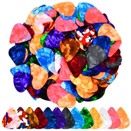 360pcs 0.46/0.71/0.96mm Celluloid Guitar Picks Includes Thin Medium Heavy Thickness Random Color Guitar Plectrums for Bass Electric Acoustic Guitars