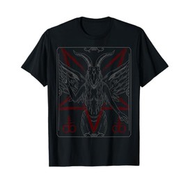 Lucifer Sigil Skeleton Goat Occult Gothic Baphomet Satanic T-Shirt